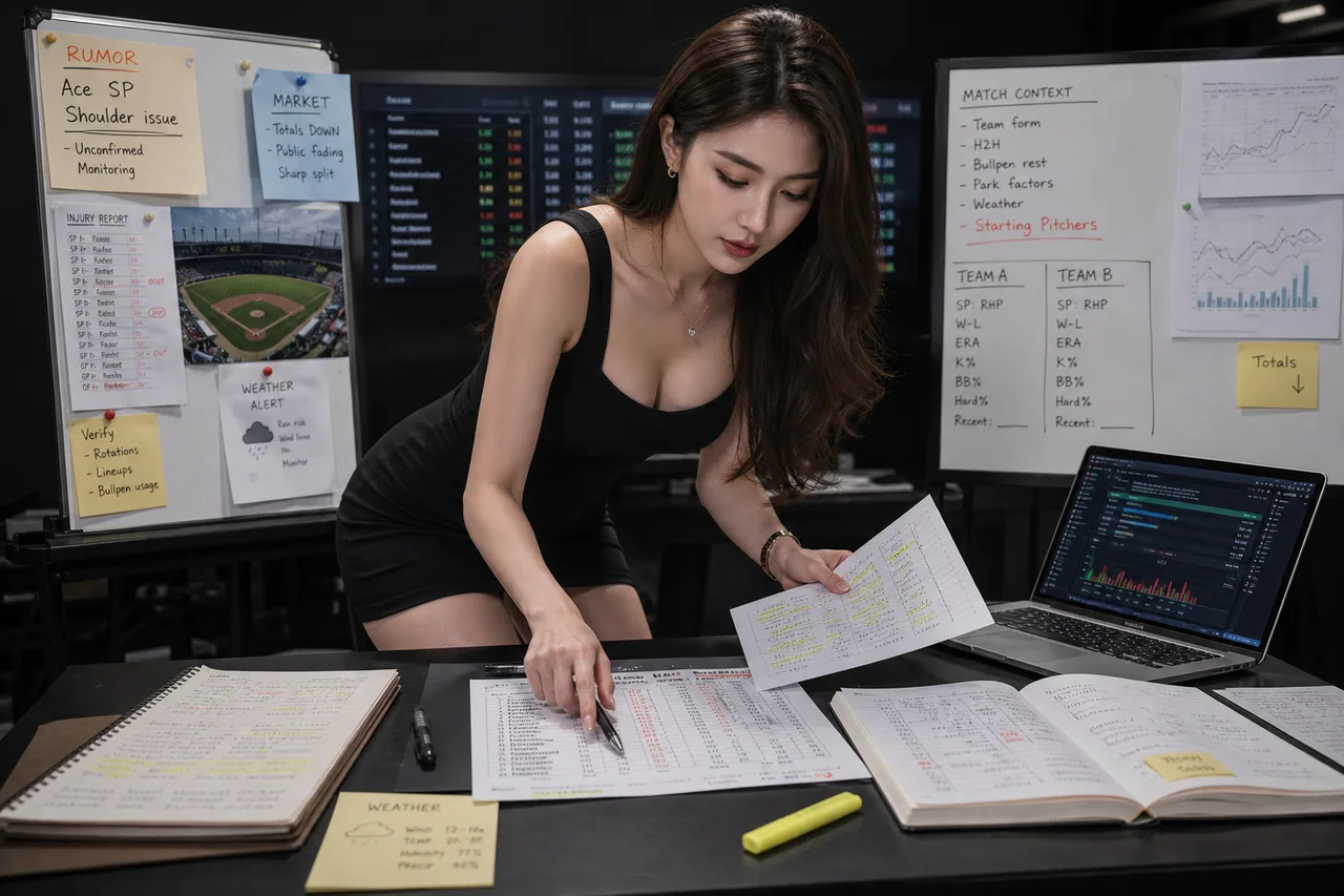 H3: Bước 1: Thu thập dữ liệu cơ sở về cặp đấu và starting pitchers - minh hoa phan tich thuc te