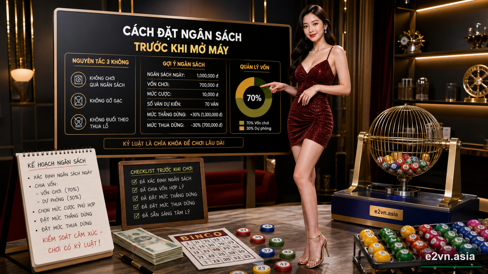 Cách đặt ngân sách chơi trước khi mở máy - minh họa phân tích thực tế