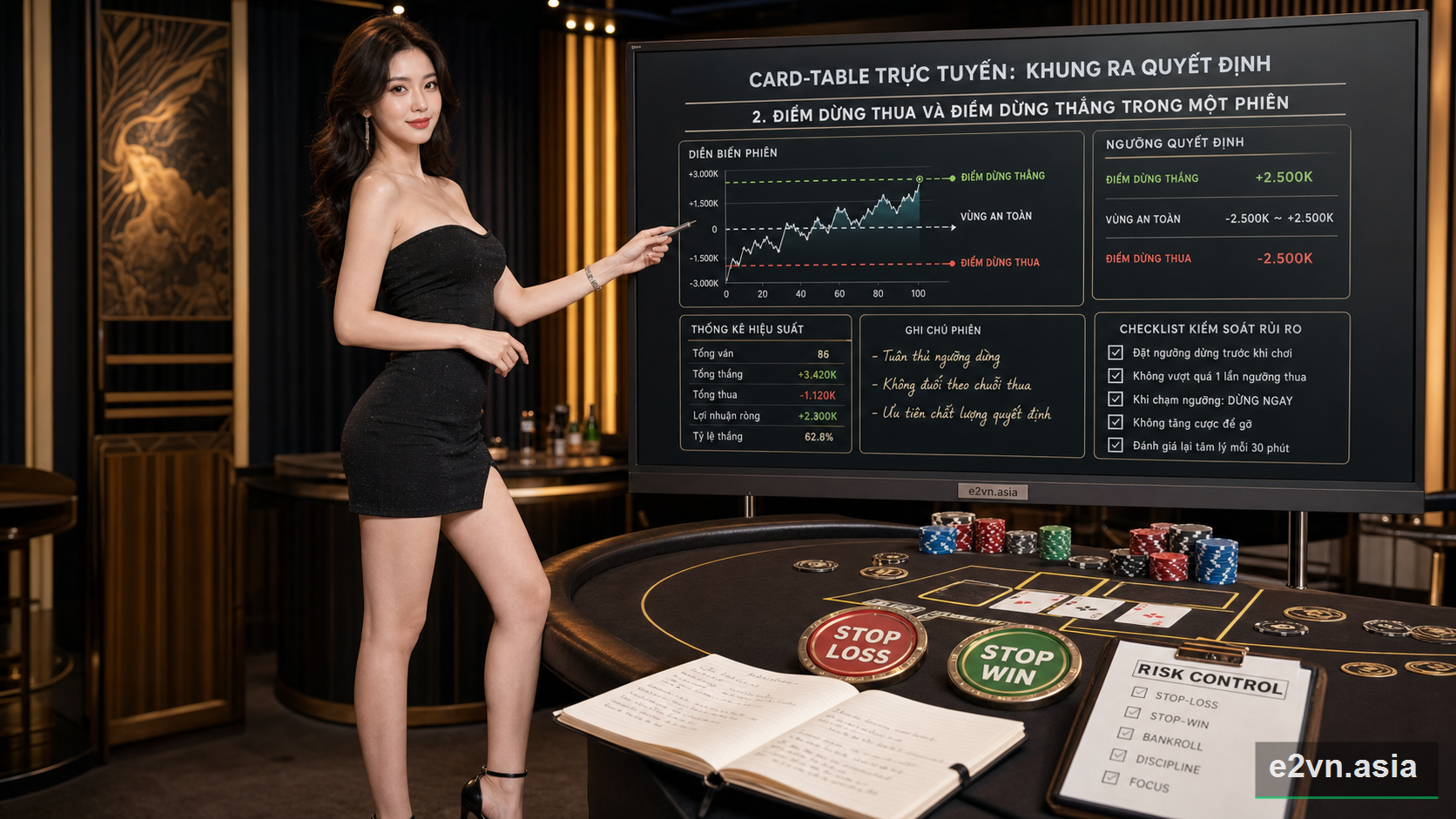 Điểm dừng thua và điểm dừng thắng trong một phiên - minh họa phân tích thực tế