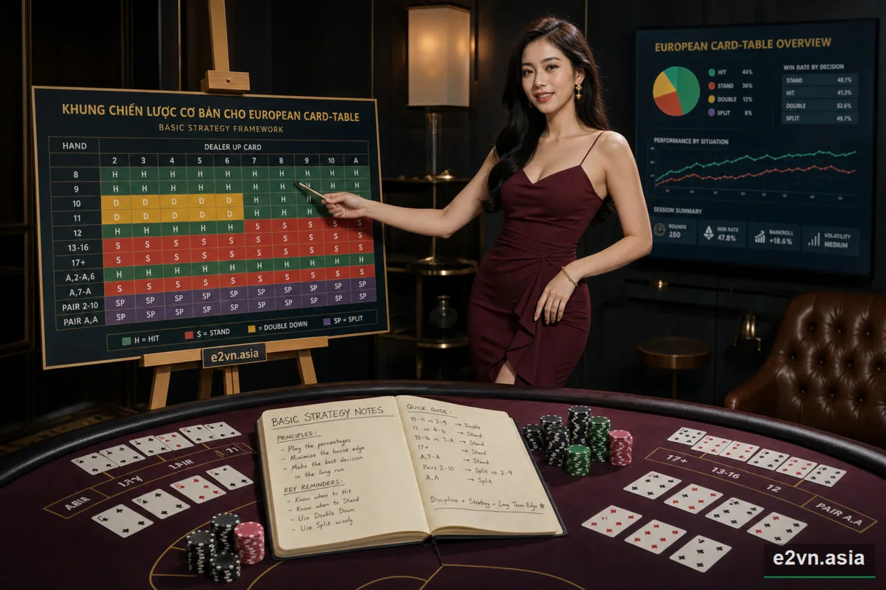 Khung Chien Luoc Co Ban Cho European Blackjack - minh họa phân tích thực tế