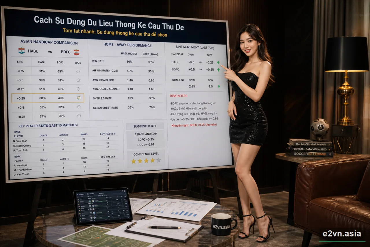 Tom tat nhanh: Su dung thong ke cau thu de chon keo chau A - minh họa phân tích thực tế