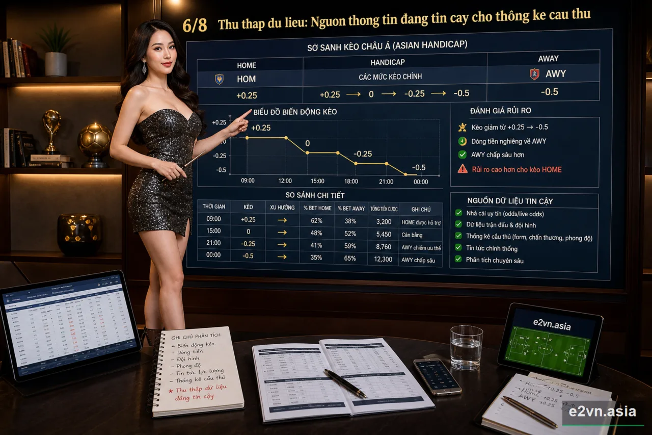 Thu thap dữ liệu: Nguon thong tin dang tin cay cho thong ke cau thu - minh họa phân tích thực tế