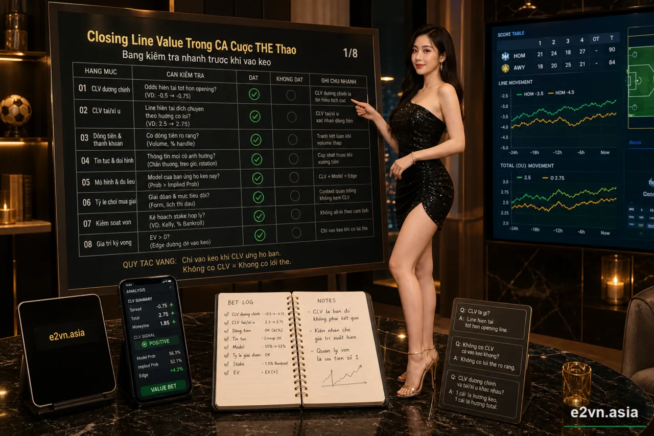 Biến Động Odds Và Line: Góc Đọc Rủi Ro Trước Khi Vào Lệnh