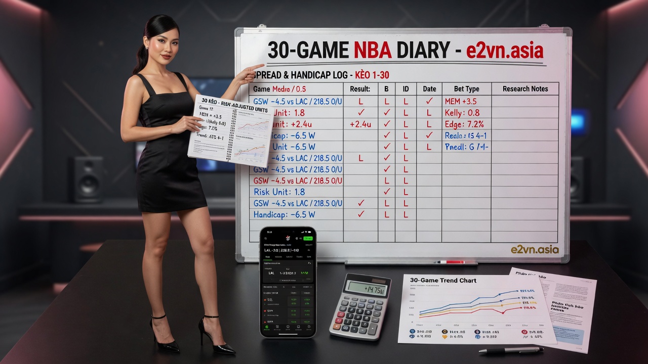 Nhật Ký 30 Kèo NBA: Đọc Vị Spread Và Handicap Qua Lăng Kính Quản Trị Rủi Ro
