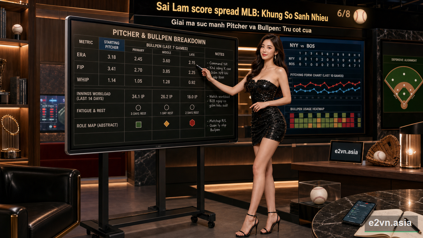 Giai ma suc manh Pitcher va Bullpen: Tru cot cua mot keo Run Line - minh họa phân tích thực tế